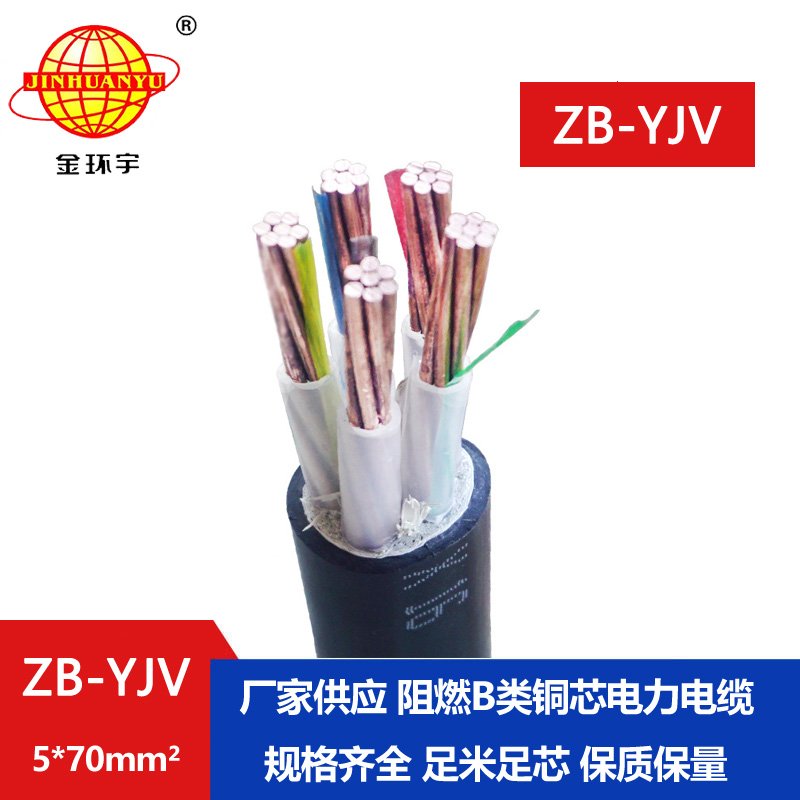 金環(huán)宇 深圳電纜廠(chǎng)家 ZB-YJV 5X70平方 b級阻燃yjv電
