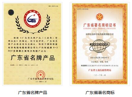 深圳金環(huán)宇電線(xiàn)資質(zhì)認證